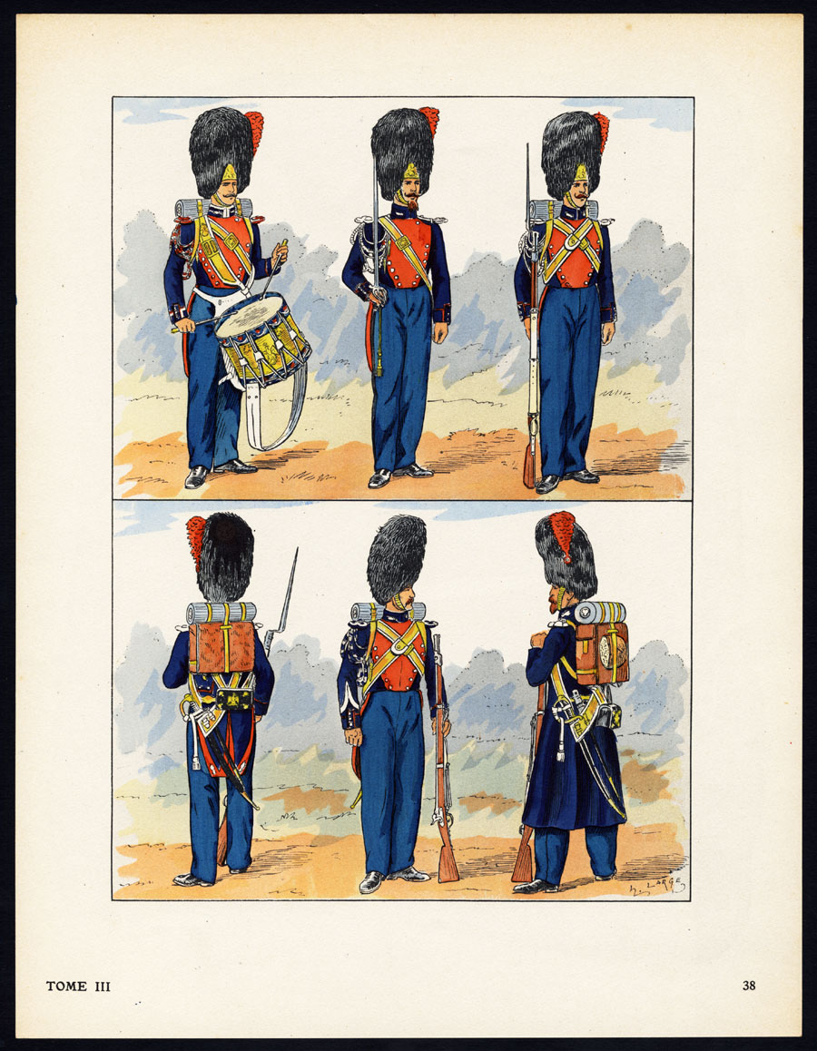 , Antique Print-MILITARY-FRANCE-IMPERIAL GUARD-2ND REPUBLIC-SOLDIERS-38-Large-1965, Pictura Antique Prints