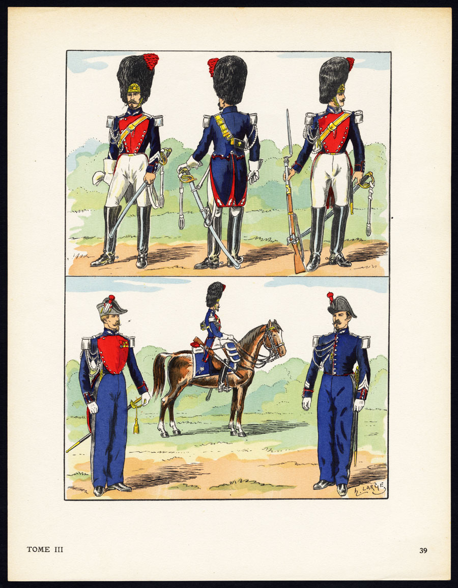 , Antique Print-MILITARY-FRANCE-IMPERIAL GUARD-2ND REPUBLIC-SOLDIERS-39-Large-1965, Pictura Antique Prints