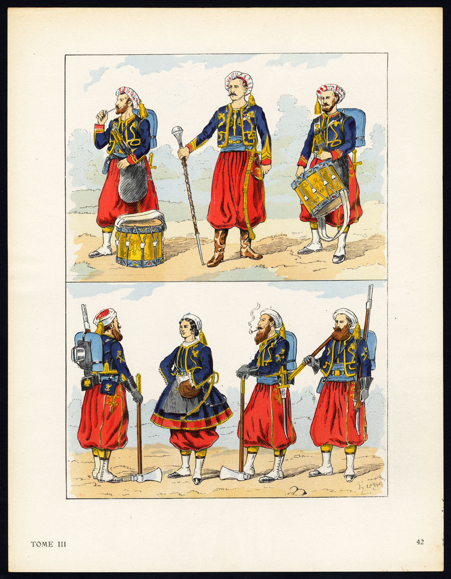 , Antique Print-MILITARY-FRANCE-IMPERIAL GUARD-2ND REPUBLIC-SOLDIERS-42-Large-1965, Pictura Antique Prints