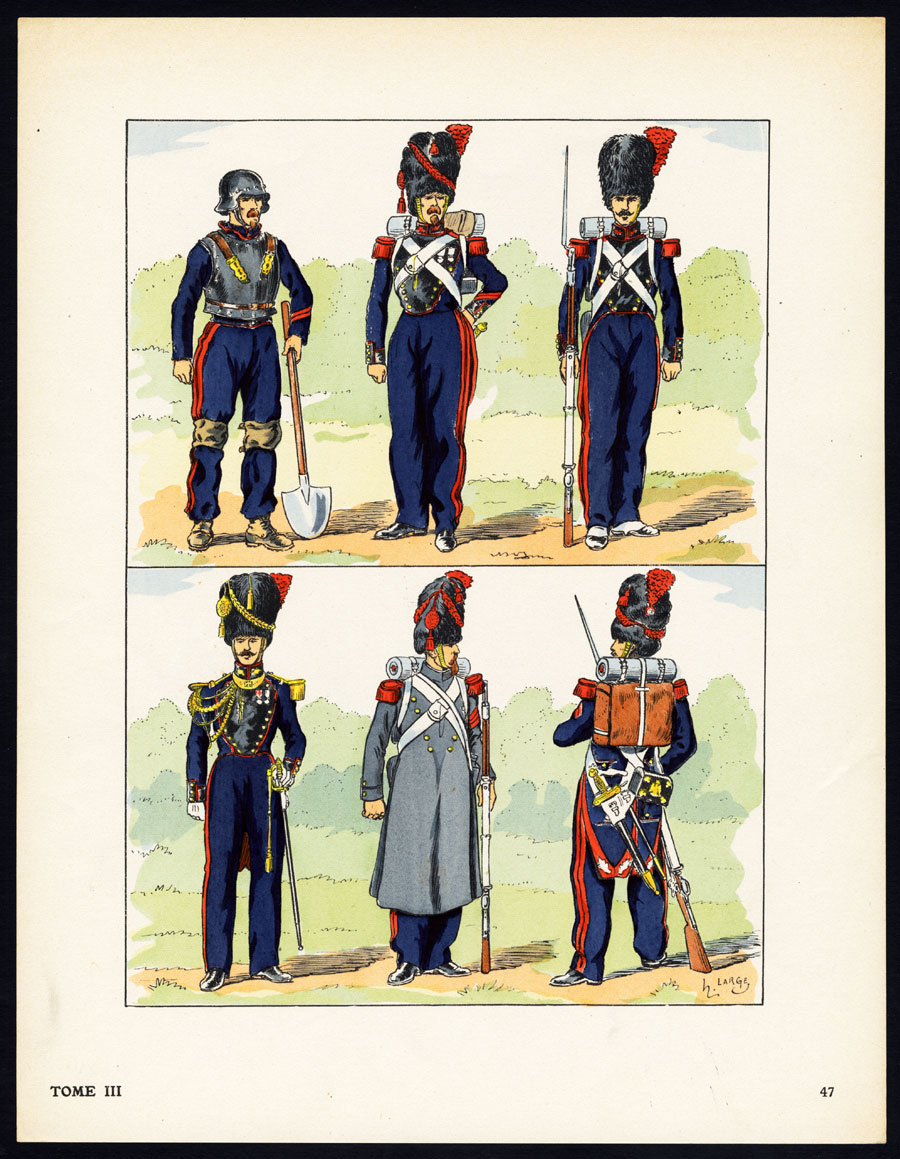 , Antique Print-MILITARY-FRANCE-IMPERIAL GUARD-2ND REPUBLIC-SOLDIERS-47-Large-1965, Pictura Antique Prints