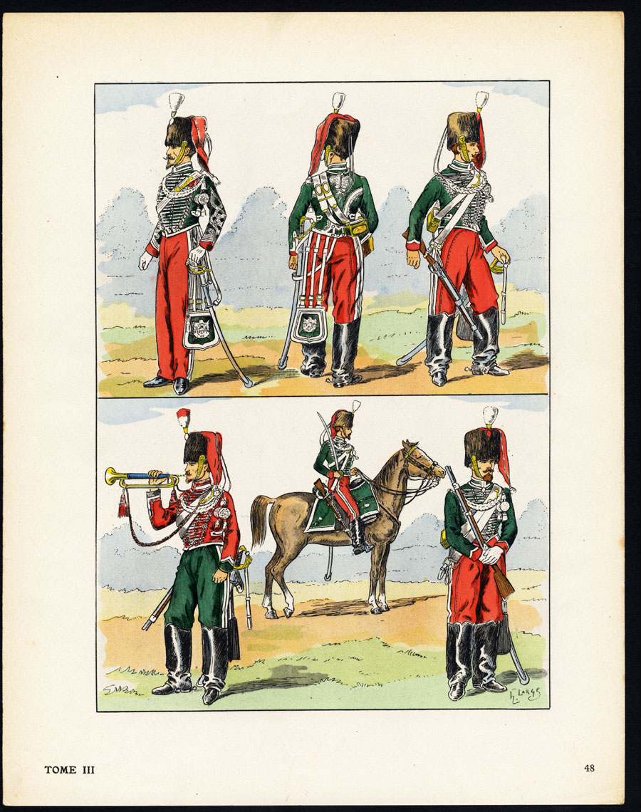 , Antique Print-MILITARY-FRANCE-IMPERIAL GUARD-2ND REPUBLIC-SOLDIERS-48-Large-1965, Pictura Antique Prints
