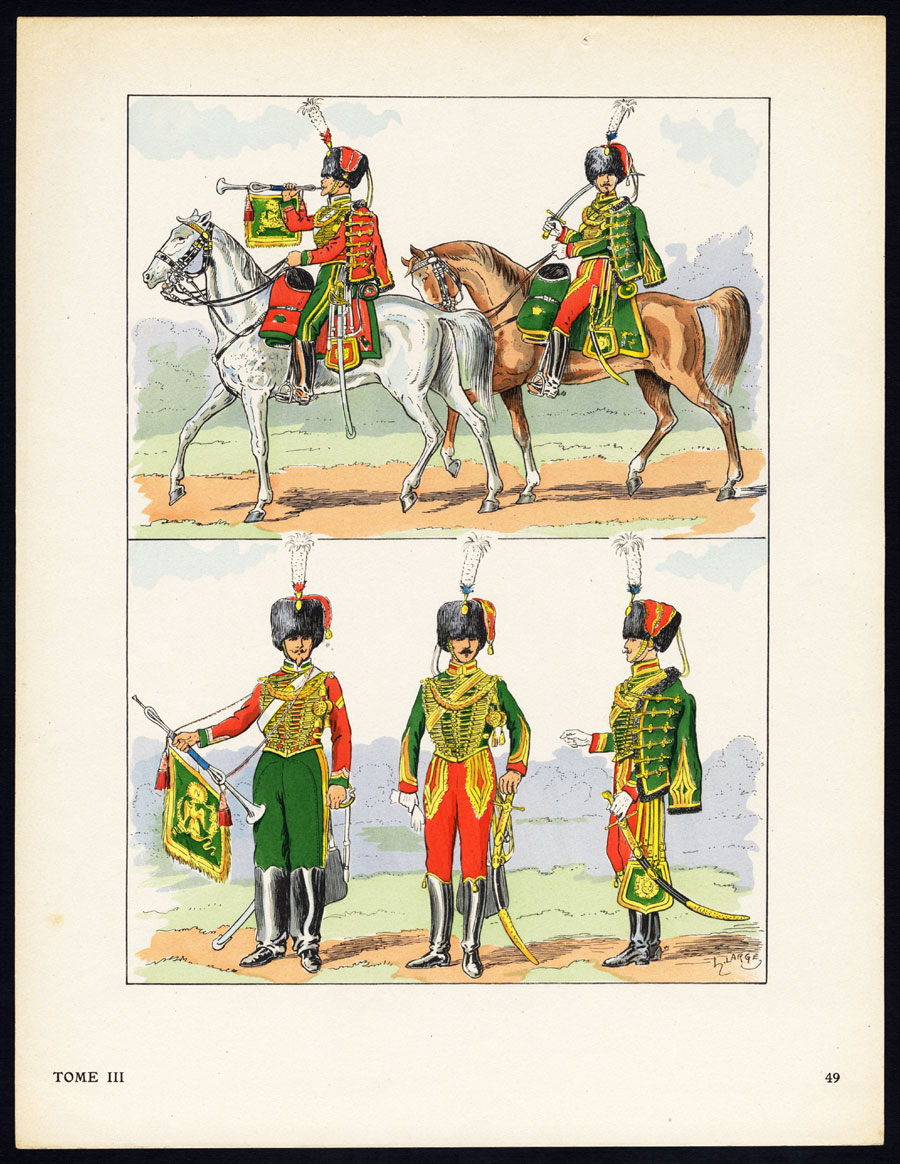 , Antique Print-MILITARY-FRANCE-IMPERIAL GUARD-2ND REPUBLIC-SOLDIERS-49-Large-1965, Pictura Antique Prints