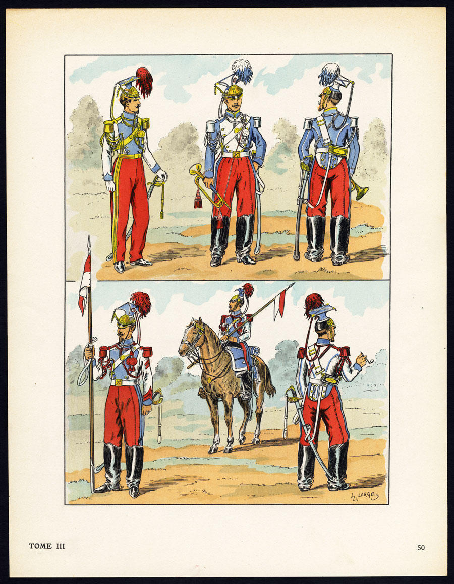 , Antique Print-MILITARY-FRANCE-IMPERIAL GUARD-2ND REPUBLIC-SOLDIERS-50-Large-1965, Pictura Antique Prints