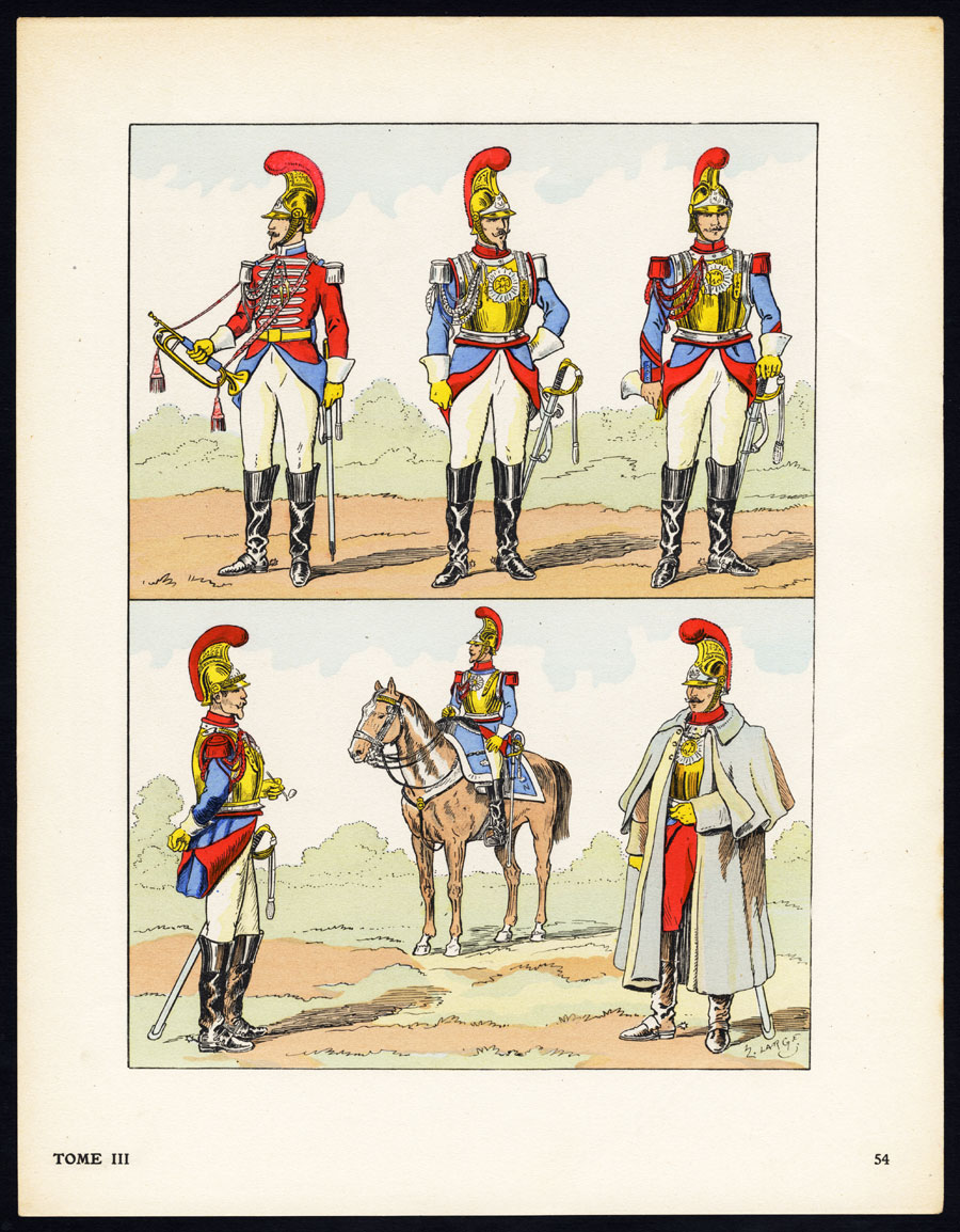 , Antique Print-MILITARY-FRANCE-IMPERIAL GUARD-2ND REPUBLIC-SOLDIERS-54-Large-1965, Pictura Antique Prints