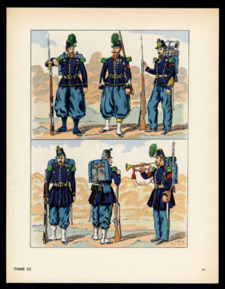 Antique Print-MILITARY-FRANCE-UNIFORM-IMPERIAL GUARD-pl. 16-Large-1965