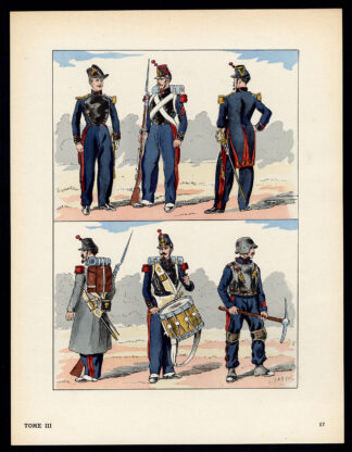 Antique Print-MILITARY-FRANCE-UNIFORM-IMPERIAL GUARD-pl. 17-Large-1965