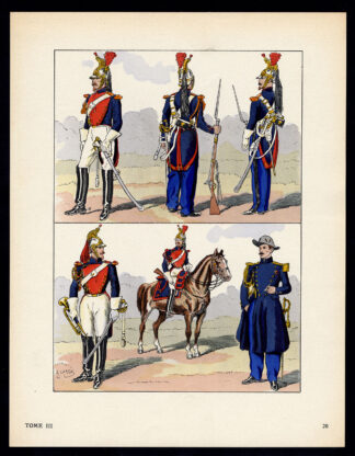 Antique Print-MILITARY-FRANCE-UNIFORM-IMPERIAL GUARD-pl. 20-Large-1965