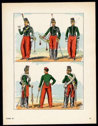 Antique Print-MILITARY-FRANCE-UNIFORM-IMPERIAL GUARD-pl. 23-Large-1965