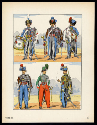 Antique Print-MILITARY-FRANCE-UNIFORM-IMPERIAL GUARD-pl. 24-Large-1965