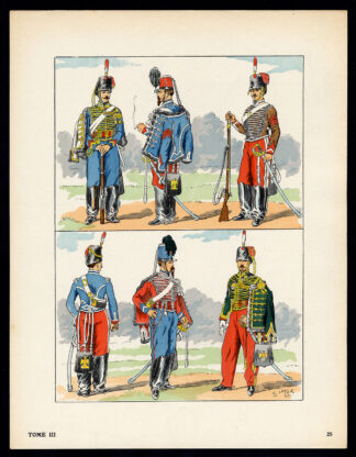 Antique Print-MILITARY-FRANCE-UNIFORM-IMPERIAL GUARD-pl. 25-Large-1965