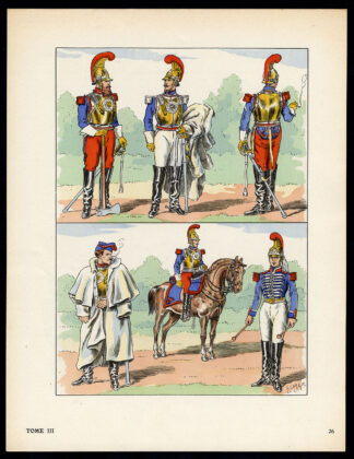 Antique Print-MILITARY-FRANCE-UNIFORM-IMPERIAL GUARD-pl. 26-Large-1965