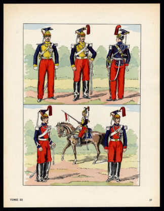 Antique Print-MILITARY-FRANCE-UNIFORM-IMPERIAL GUARD-pl. 27-Large-1965