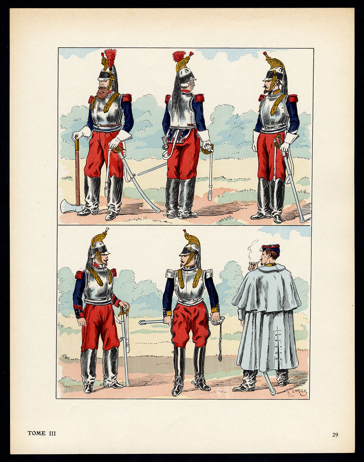 , Antique Print-MILITARY-FRANCE-UNIFORM-IMPERIAL GUARD-pl. 29-Large-1965, Pictura Antique Prints