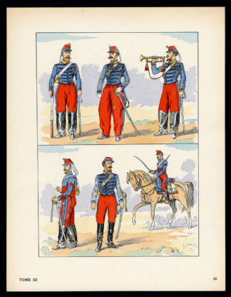 Antique Print-MILITARY-FRANCE-UNIFORM-IMPERIAL GUARD-pl. 30-Large-1965