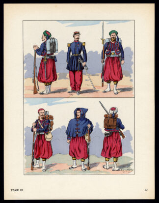 Antique Print-MILITARY-FRANCE-UNIFORM-IMPERIAL GUARD-pl. 32-Large-1965