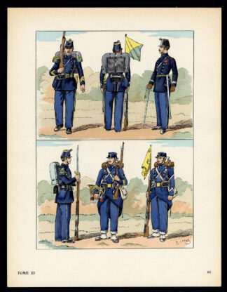 Antique Print-MILITARY-FRANCE-UNIFORM-IMPERIAL GUARD-pl. 60-Large-1965