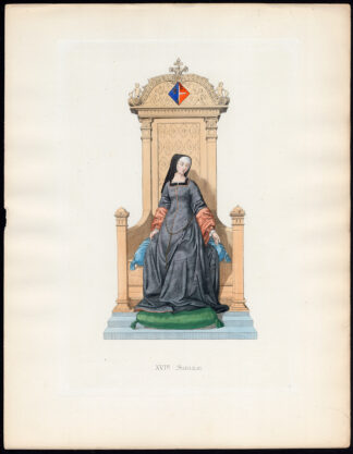 Antique Print-LOUISE OF SAVOY-FRANCE-COSTUME-16TH C-5-Duplessis-Bonnard-1867