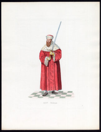 Antique Print-MAURICE-ELECTOR SAXONY-ZWEIHANDER-16TH C-9-Duplessis-Bonnard-1867