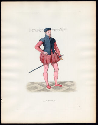 Antique Print-ERNEST BAUMGARTNER-COSTUME-16TH C-19-Duplessis-Bonnard-1867