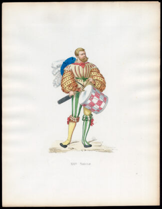 Antique Print-GERMANY-MILITARY DRUMMER-COSTUME-16TH C-37-Duplessis-Bonnard-1867