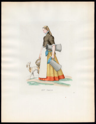 Antique Print-SERVANT-GERMAN-COSTUME-16TH C-39-Duplessis-Bonnard-1867