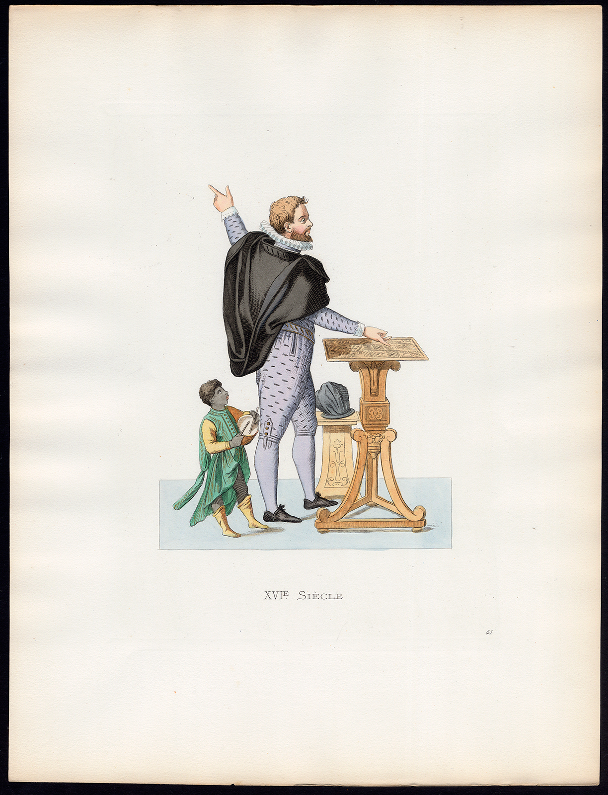 , Antique Print-VENICE-MOORISH BOY-COSTUME-16TH C-41-Duplessis-Bonnard-1867, Pictura Antique Prints