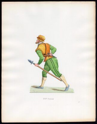 Antique Print-FRANCE-HUNTER-SPEAR-COSTUME-16TH CENTURY-71-Duplessis-Bonnard-1867