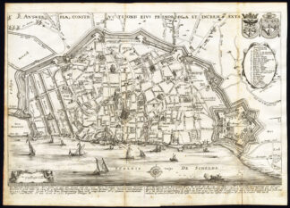 Antique Map-ANTWERP-ANVERS-BRABANT-BELGIUM-SCHELDE-Le Roy-1678