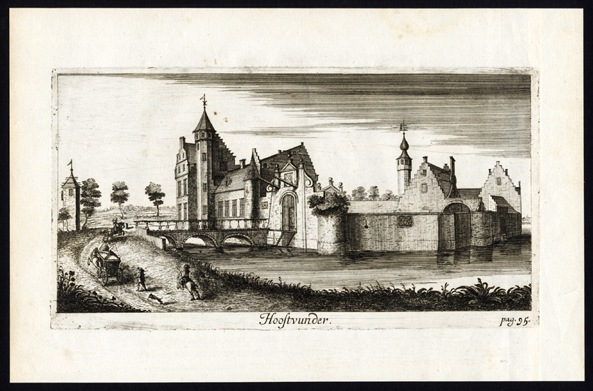 , Antique Print-STERCKSHOF-HOOFTVUNDER-DEURNE-CASTLE-BELGIUM-Le Roy-1678, Pictura Antique Prints