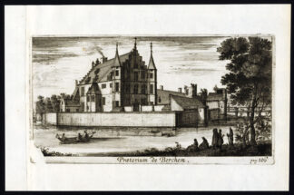 Antique Print-PRAETORIUM-BERCHEM-CASTLE-BELGIUM-Le Roy-1678