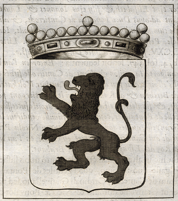 , Antique Print-CAROLUS GISLENUS DE FIENNES-COAT OF ARMS-BELGIUM-Le Roy-1678, Pictura Antique Prints