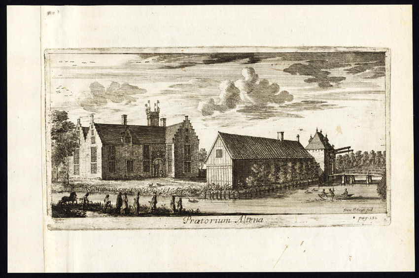 , Antique Print-CASTLE OF ALTENA-PRAETORIUM-BELGIUM-Le Roy-1678, Pictura Antique Prints