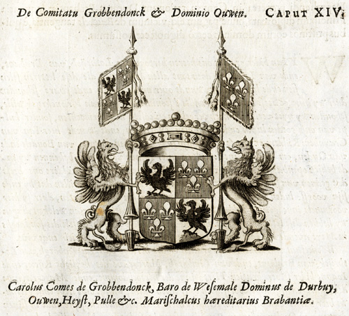 , Antique Print-KAREL-CAROLUS-COUNT OF GROBBENDONK-WESTMALLE-BELGIUM-Le Roy-1678, Pictura Antique Prints