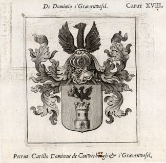 Antique Print-PETRUS CARILLO-COUWERBERGH-BELGIUM-COAT OF ARMS-Le Roy-1678