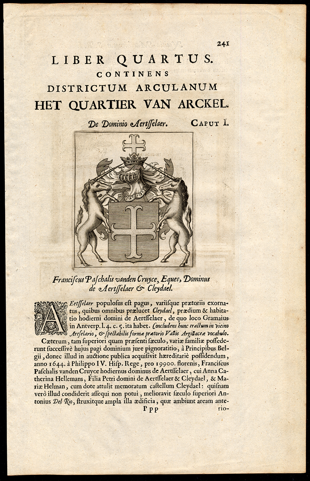 Lb2198r 416x646 Antique Print-FRANS VAN DEN CRUYCE-CLEYDAEL-AARTSELAAR-BELGIUM-Le Roy-1678