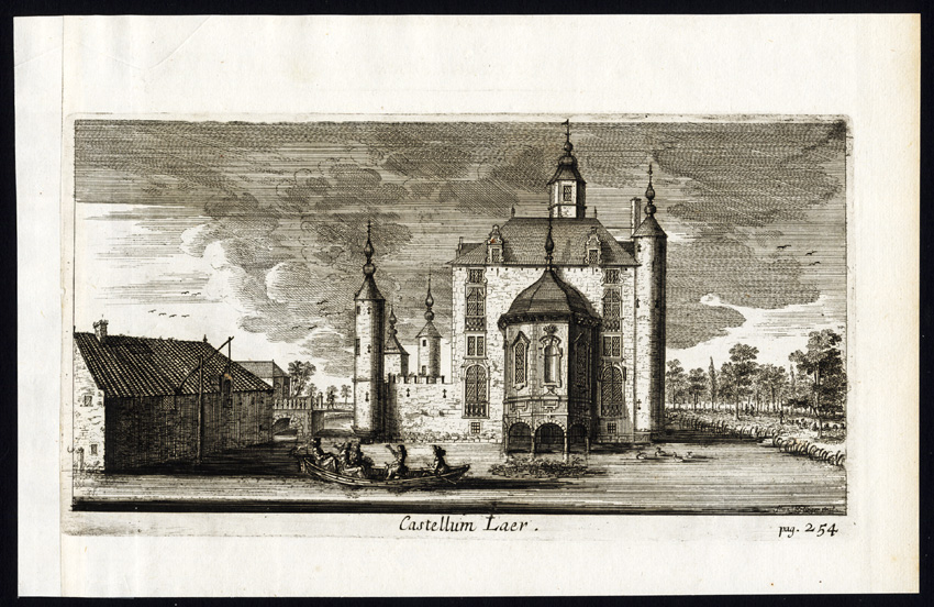 , Antique Print-LAER CASTLE-SCHELLE-BELGIUM-Le Roy-1678, Pictura Antique Prints