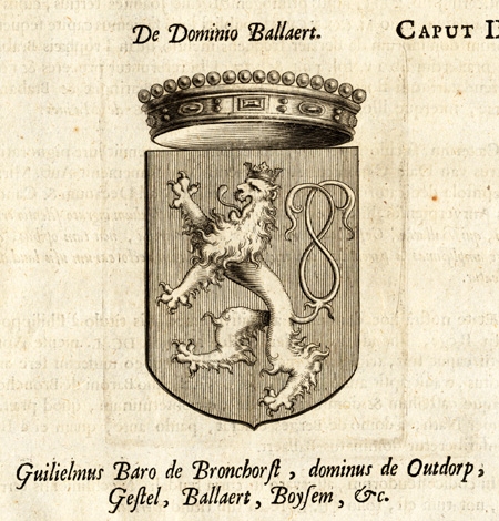 , Antique Print-GUILLAUME-BARON-BRONCKHORST-OUTDORP-GESTEL-BELGIUM-Le Roy-1678, Pictura Antique Prints