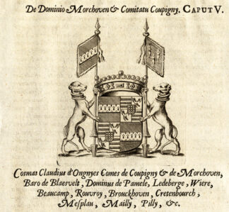 Antique Print-COAT OF ARMS-COSMAS CLAUDIUS D'ONGNYES-COUPIGNY-Le Roy-1678