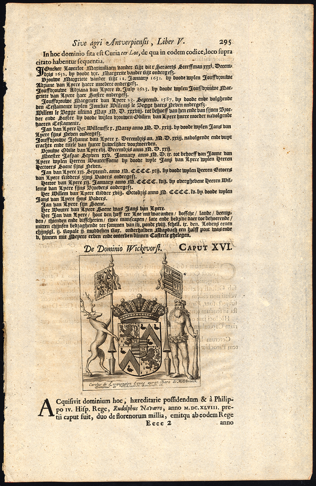 , Antique Print-COAT OF ARMS-WIEKEVORST-JOANNES PROOST-BELGIUM-Le Roy-1678, Pictura Antique Prints