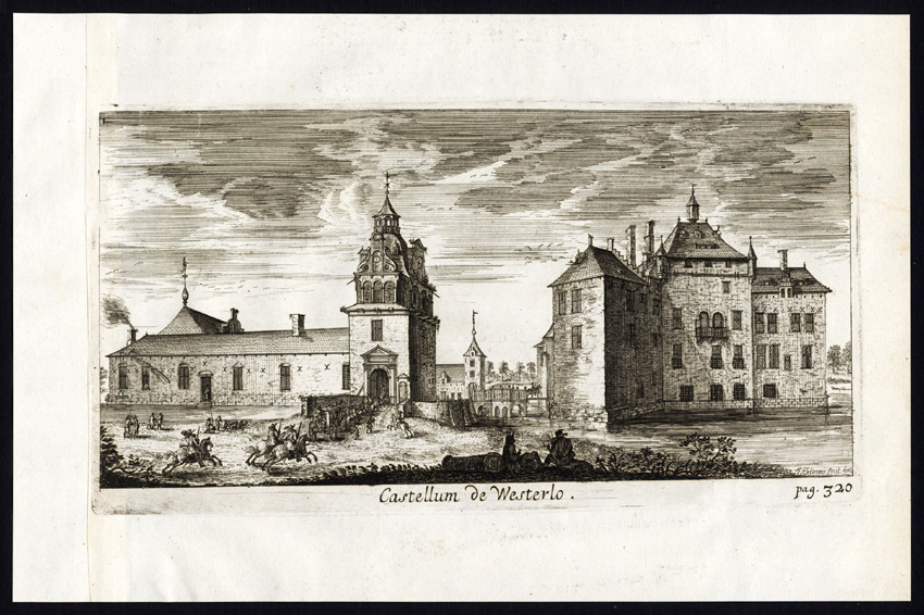 , Antique Print-CASTLE-CASTELLUM-PRINCES DE MERODE-WESTERLO-BELGIUM-Le Roy-1678, Pictura Antique Prints