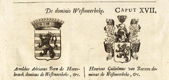 Lb2238 416x198 Antique Print-COAT OF ARMS-ARNOLDUS-BARON-HOENSBROECK-BAEXEN-Le Roy-1678