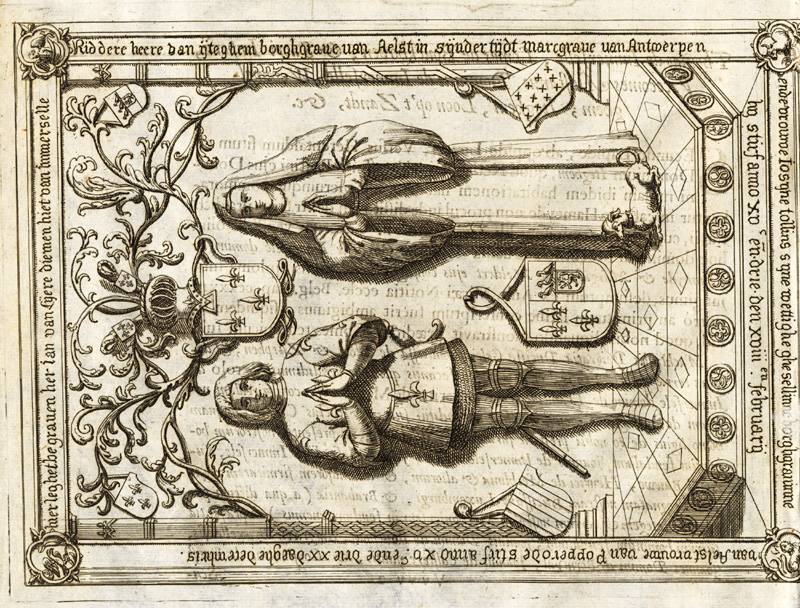, Antique Print-THOMAS DE IMMERSELLE-COAT OF ARMS-BOUCKHOVEN-BELGIUM-Le Roy-1678, Pictura Antique Prints