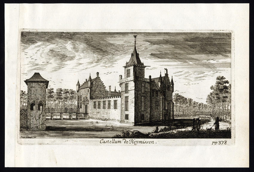 , Antique Print-CASTLE-HEMIKSEM-HEMIXEM-HEYMISSEN-CASTELLUM-BELGIUM-Le Roy-1678, Pictura Antique Prints