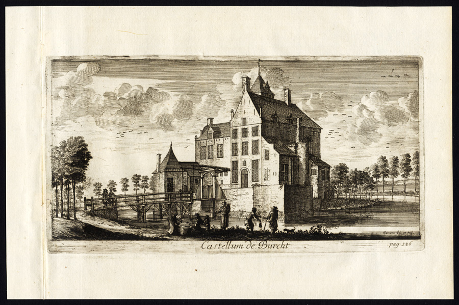 , Antique Print-CASTLE-CASTELLUM-BURCHT-BELGIUM-Le Roy-1678, Pictura Antique Prints