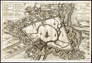 Antique Print-BREDA-PLAN-BIRD'S EYE VIEW-BRABANT-NETHERLANDS-Le Roy-1678