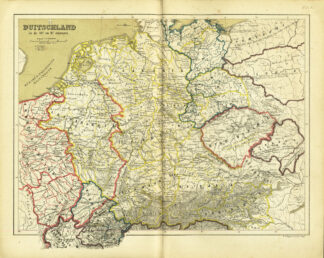 Antique Map-EUROPE-GERMANY-Huberts-1877
