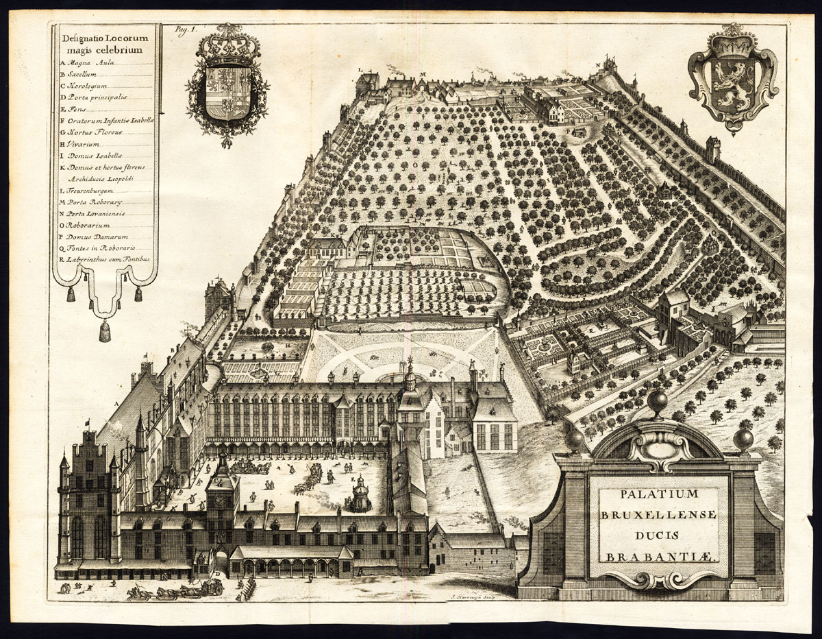 Lb3552 416x323 Antique Print-BRUSSELS-PALACE-BRUXELLES-DUCHY OF BRABANT-Butkens-Harrewijn-1726