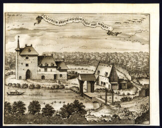 Antique Print-CASTLE OF THE THREE FOUNTAINS-AUDERGHEM-BELGIUM-Butkens-1726