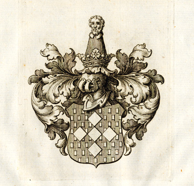 , Antique Print-COAT OF ARMS-JEAN DE MOL-CHARLES DE BOURGOGNE-Butkens-1726, Pictura Antique Prints
