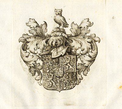 , Antique Print-COAT OF ARMS-JEAN DE MOL-CHARLES DE BOURGOGNE-Butkens-1726, Pictura Antique Prints
